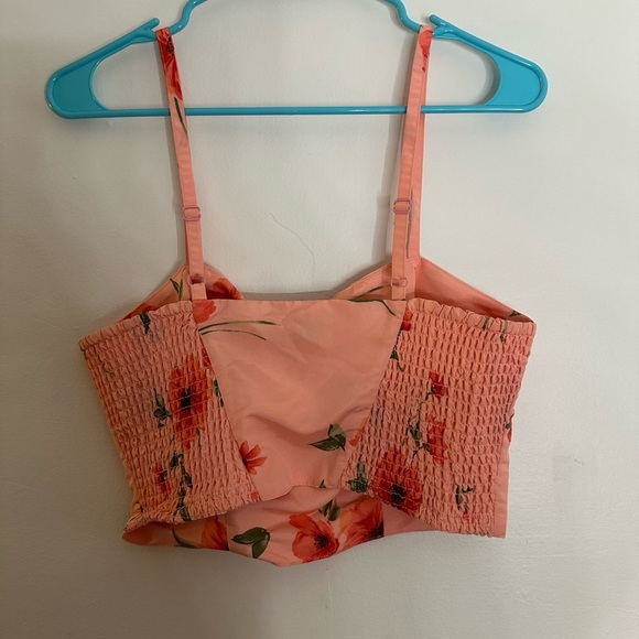 Old Navy Peach Floral Midi Skirt - Picture 6 of 6